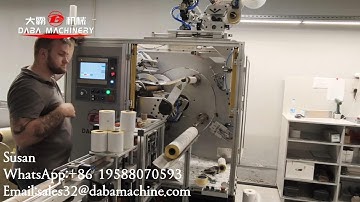 4 Spindles None Stop Turret Rewinder With Rotary Die Cutting Machine In Belarus Customer