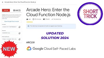 Arcade Hero: Enter the Cloud Function Node.js || 2024 || #ARC231 #qwiklabs #qwiklabsarcade2024