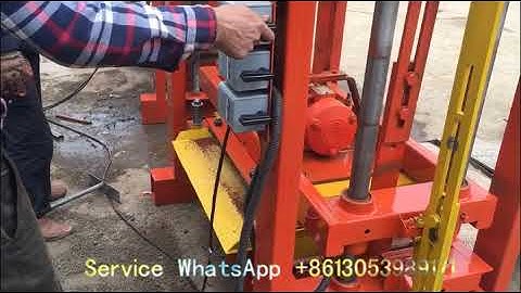 QT4-40 small manual paver block mahine producing colorful zigzag pavers