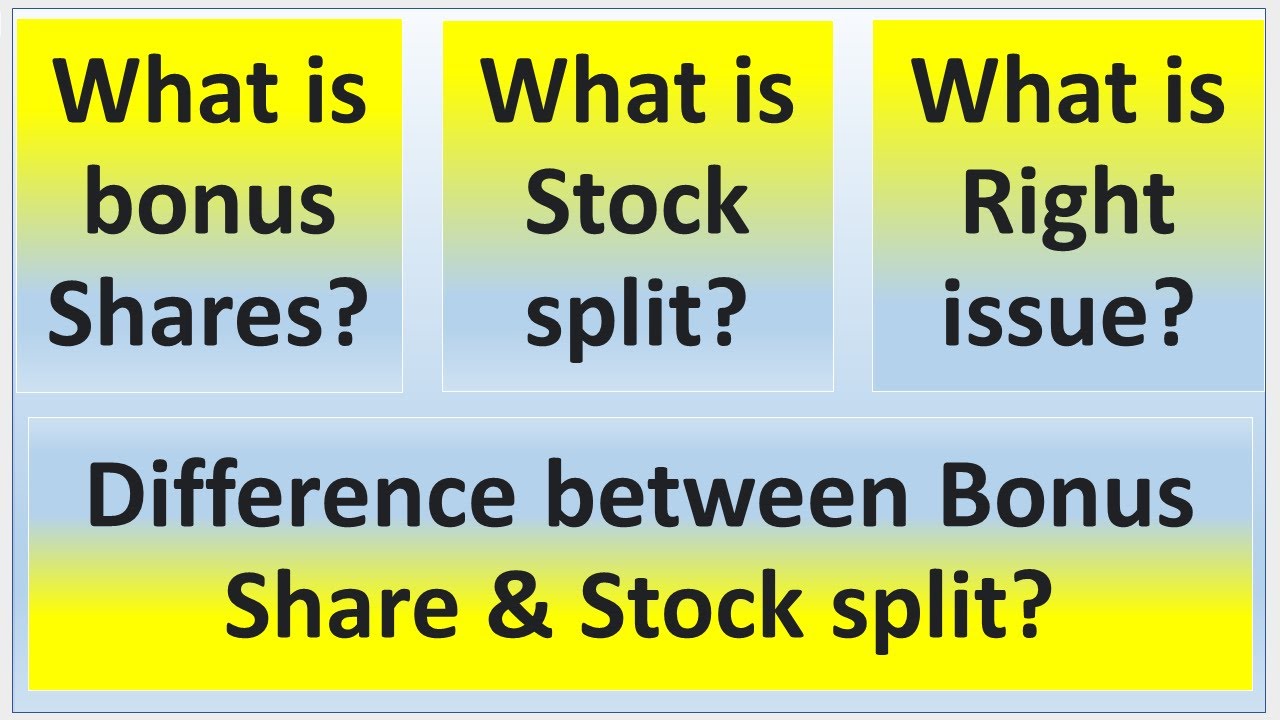 Bonus Share Stock Split Right Issue Difference Between Bonus bonus-share-stock-split-right-issue-difference-between-bonus