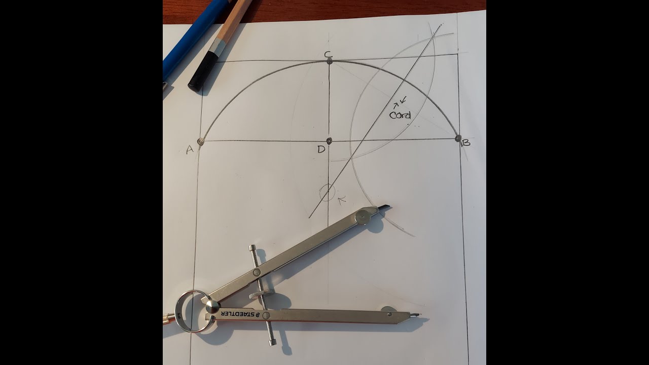 Compass Tips - Fit an arc in a rectangle - Method 1 - YouTube