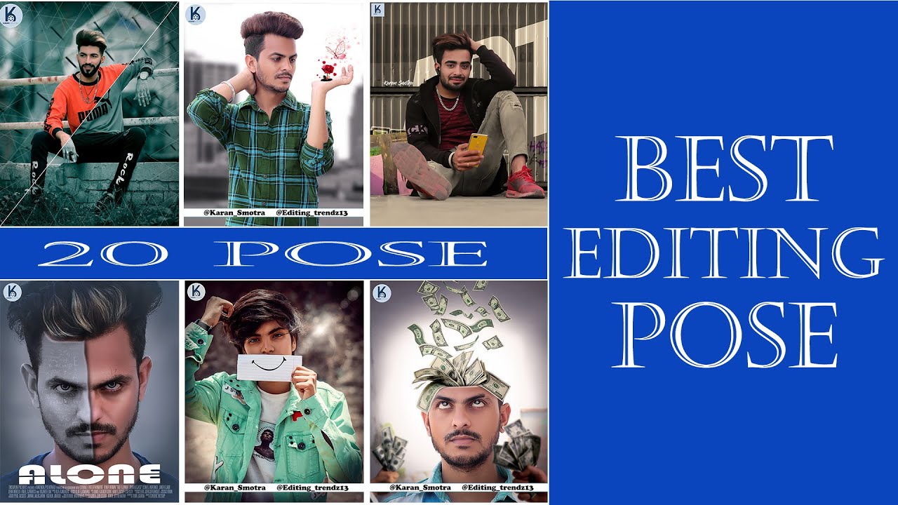 Top 20 instagram viral pose || how to new editing pose 2020|| editing trendz13 II Karan smotra