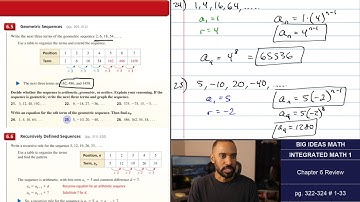 Big Ideas Math [IM1]: Chapter 6 Review (Examples & Problem Set)