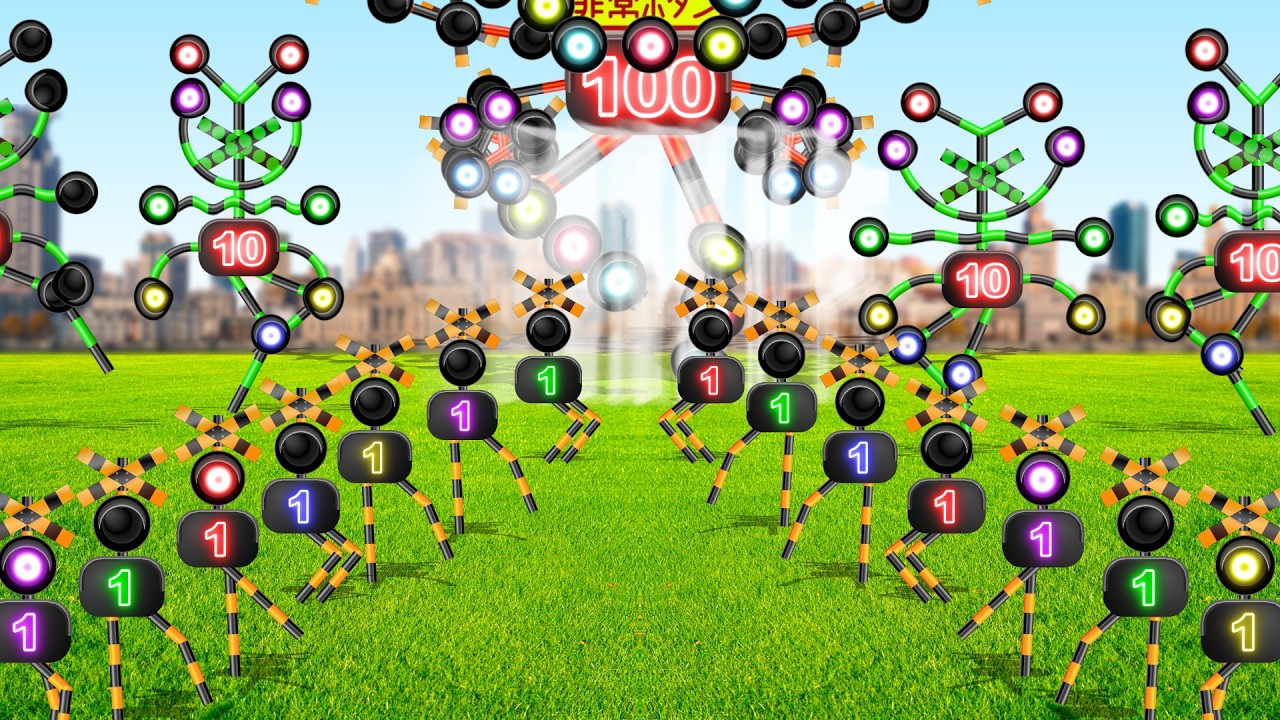 【踏切アニメ】団体さんで合体しまくる不思議な踏切たち