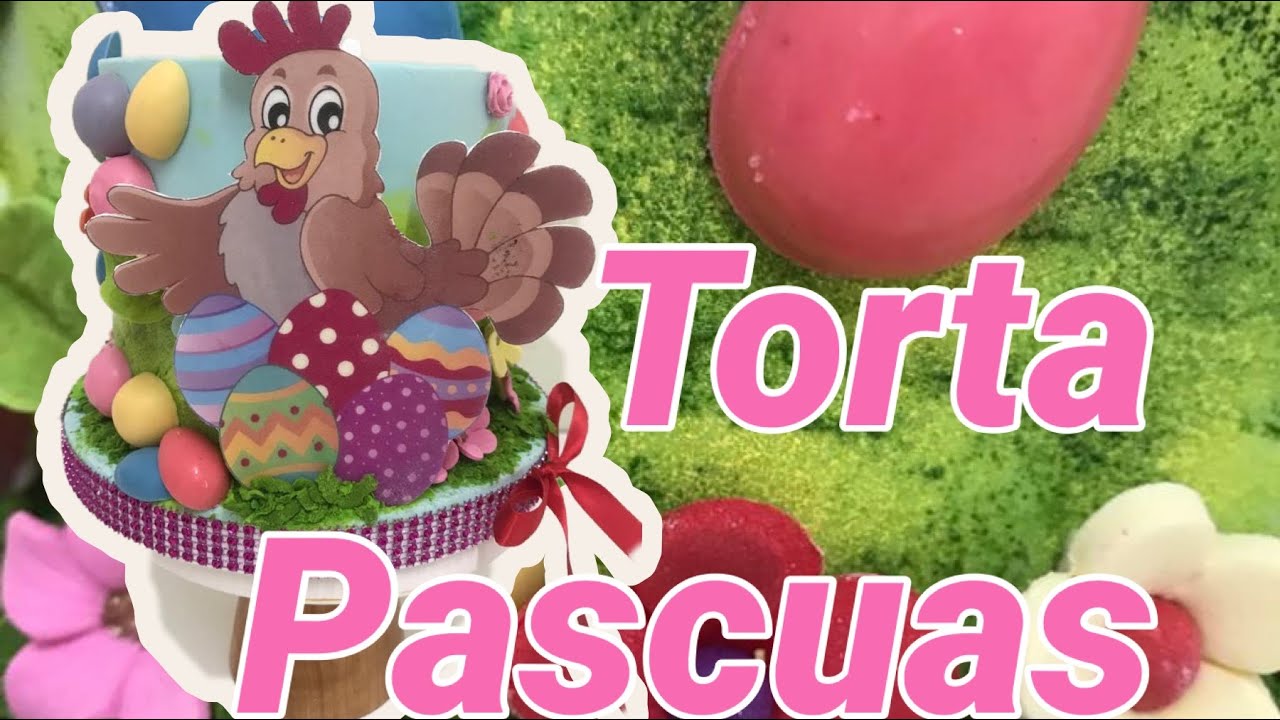 Torta Decorada Pascuas Huevos de chocolate 