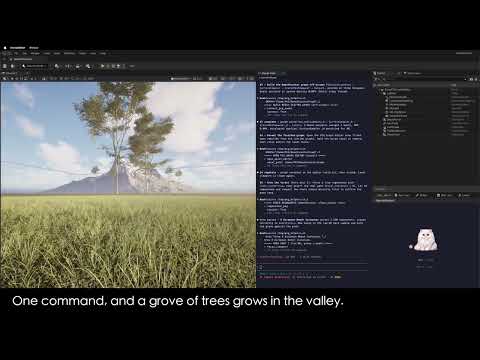 Procedural forest grown by PCG