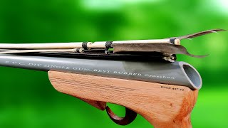 DIY slingshot | Detailed instructions for the combined rubber crossbow gun | Wood Art TG