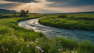 ASMR Nature Sound River for Sleeping, Studying, Calms The Nervous System
