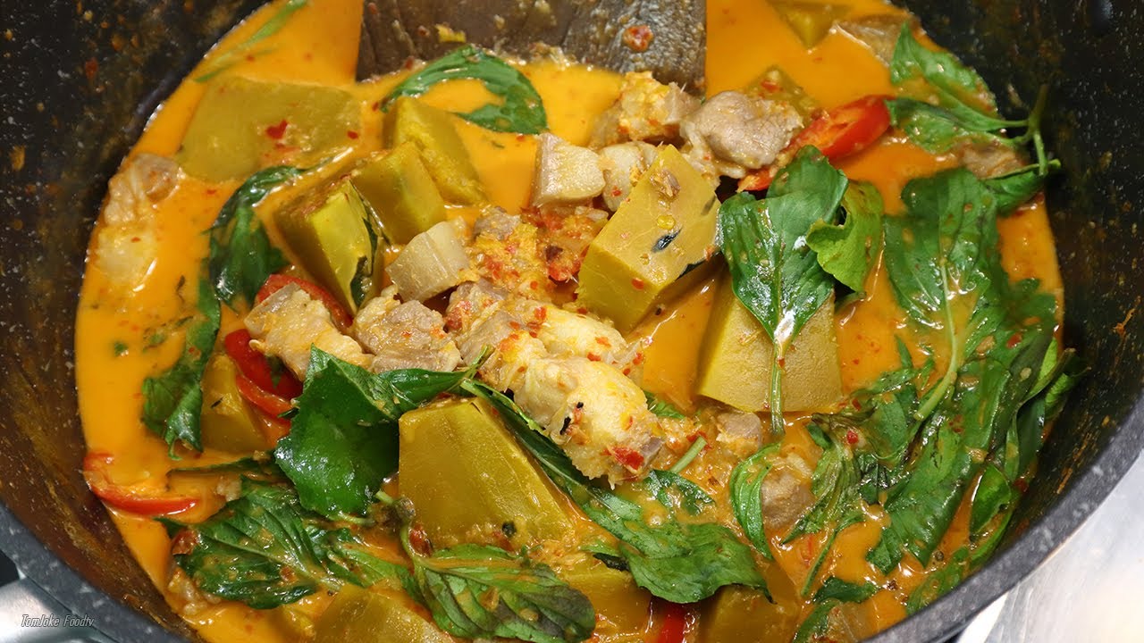 แกงฟักทองใส่หมูสามชั้น Red Curry with Pumpkin and Pork Recipe | เนื้อหาฟักทอง อาหาร คาวที่สมบูรณ์ที่สุด