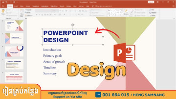 How to design presentation slide template in PowerPoint, របៀបរចនាស្លាយធ្វើបទបង្ហាញ PowerPoint