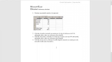 33 CCL 234   Clase  22 10 20  Excel Ejercicio   Referencia absoluta