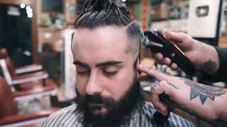 ASMR BARBER _ How a barber can change your day UNDERCUT BEARD TRIM TUTORIAL 3 years no trim!!