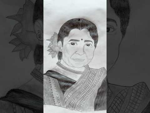You’ll always live in our hearts! ❤️#tribute #ashabhosle #foreverinourhearts #explore #sketch