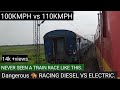 🚆Indian rail  parallel Race || Bagh express 110/hr races with Howrah jaynagar. Indian railways ll