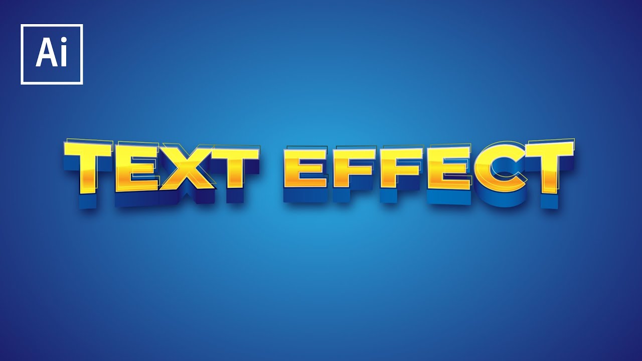 Editable Text Effect | Adobe Illustrator Tutorial - YouTube