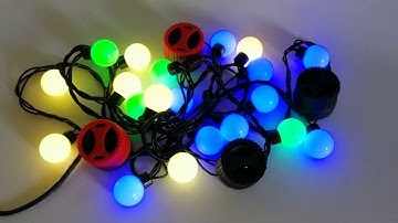 Smart string led lights with speakers remote control by smartphone under wifi or 4G