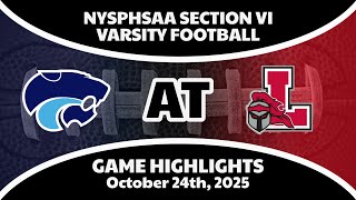 NYSPHSAA Section VI Varsity Football - Depew at Lancaster (10/24/25)