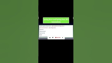 Spring Boot and Spring Data JPA Annotations #shorts #ytshorts