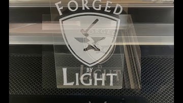 Laser Engraved Acrylic Logo FbL using the Glowforge Pro