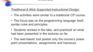 The Effects of a Web-Supported and Well-Structured Problem-Based Method