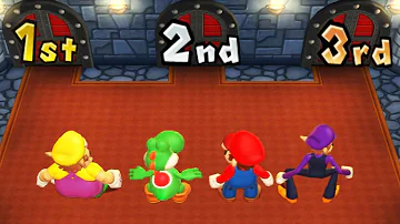 Mario Party 9 Minigames - Wario vs Yoshi vs Mario vs Waluigi (Master Cpu)