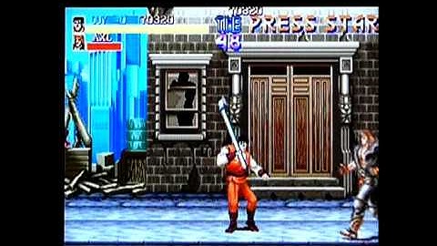 Final Fight on Capcom Classics Collection for Xbox. Gameplay & Commentary