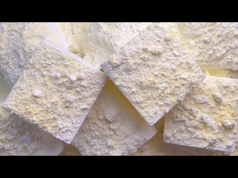 Gym chalk powder topped fresh Blocks - YouTube