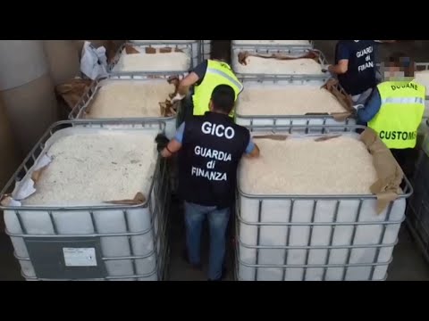 Italian police seize record haul of amphetamine drugs worth €1bn