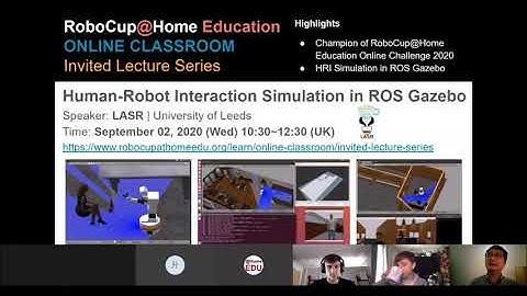 Human-Robot Interaction Simulation in ROS Gazebo - LASR (University of Leeds) | @HomeEDU