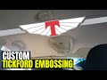 Custom Ford Falcon ROOF LINING Recovery Replacement with TICKFORD Logo EMBOSSING!!