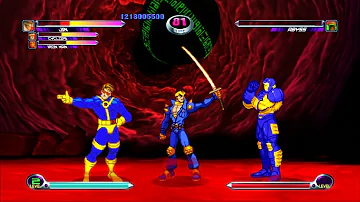 Marvel VS Capcom 2 - Cyclops/Jin/Iron Man - Expert Difficulty Playthrough