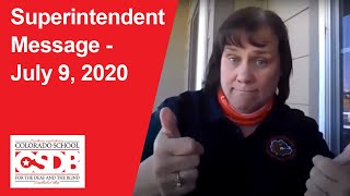 CSDB Superintendent Message July 9, 2020