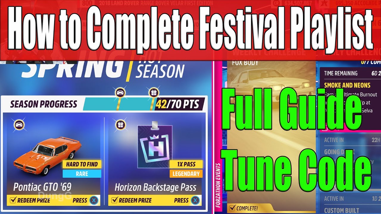 Forza Horizon 5 How to Complete Festival Playlist Spring Season