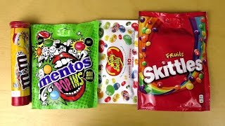 Mentos Popins Compared To Skittles An Jelly Bellies