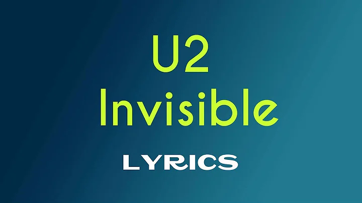 U2 - 'Invisible' (RED) Edit Version Lyrics