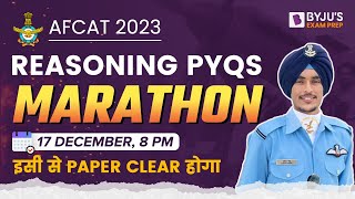 AFCAT Reasoning PYQs Marathon I Reasoning for AFCAT 2023