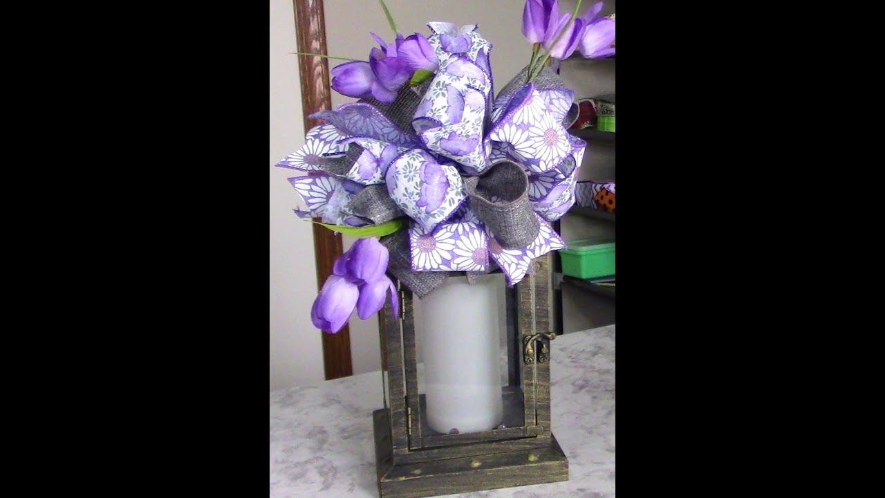 How to make a nine loop funky bow for your Spring lantern