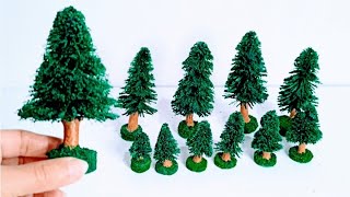 طريقة عمل شجرة الصنوبر | Amazing handcrafted pine tree model from raw jute filigree