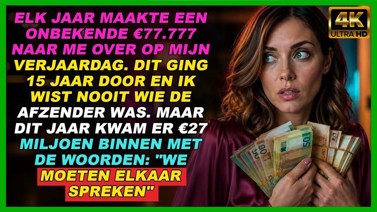 Op mijn verjaardag kwam er elk jaar exact 77,77 op mijn rekening binnen. Vijftien jaar lang. Nooit een naam, nooit een bericht – alleen de omschrijving “Voor Femke.” Ik was eraan gewend geraakt,...
