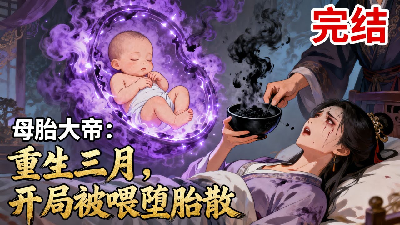 【完结】《母胎大帝：重生三月，開局被喂墮胎散》前世大帝慘遭背叛，重生竟成腹中胎兒，面對渣爹親手喂下的毒藥，我靠鴻蒙紫氣逆天改命，在孃胎裏就開始卷！#漫畫解說 #修仙 #仙俠 #玄幻