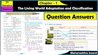 The Living World Adaptation and Classification | Question Answers | Class 7 | Chapter 1 | Science screenshot 4