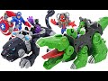 Marvel Avengers Spider-Man, Black Panther machine VS villain crocodile Machine! | DuDuPopTOY