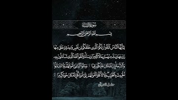 ياأيها الناس اتقوا ربكم #سورة_النساء #ماهر_المعيقلي #حامل_القرآن #إسلاميات #قرآن #حالات_واتس_قرآن