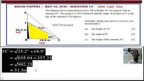 BGCSE 2016: Trigonometry