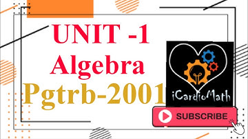 PGTRB 2001 |Algebra previous year question & answer | Unit 1