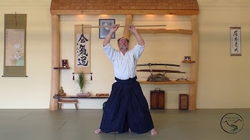Solo practice: Aikido basic jo exercises and strikes