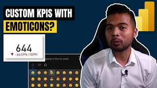 how to create custom kpis   add emojis and symbols // beginners guide to power bi in 2021