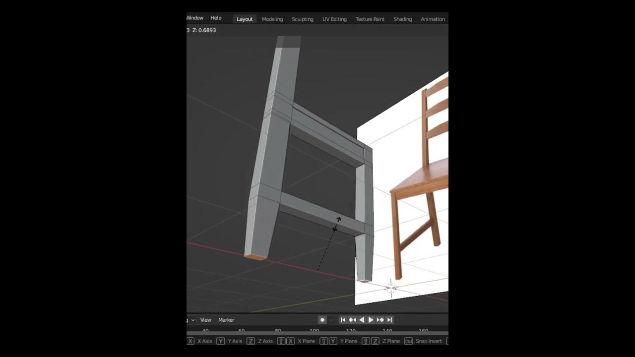 how to make a chair in 1 minute in blender( lazy tutorial ) YouTube