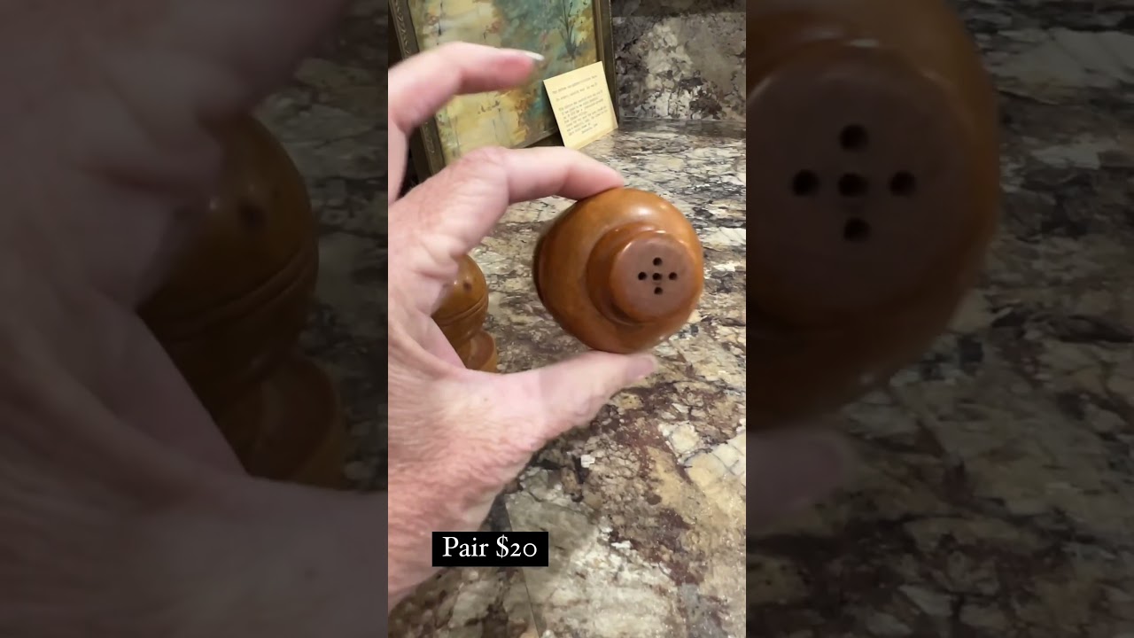 Vintage Wooden Salt & Peper Shakers