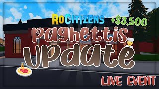 RoCitizens Paghetti's Reopening Live Event & Quest!